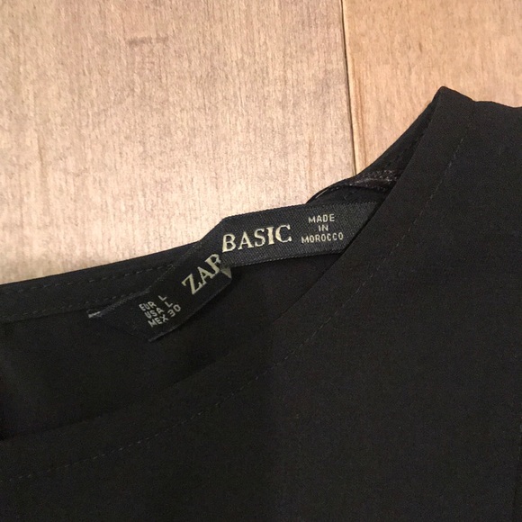 Black long sleeve work top with frill - Picture 3 of 3